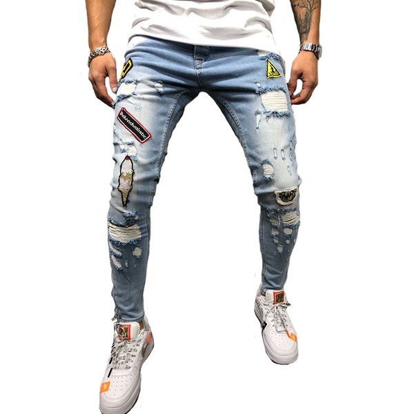 Men Modis Printed Biker Jeans Casual Stretch Slim Fit Ripped Skinny Denim Designer Pants Embroidered Trousers
Men Modis Printed Biker Jeans Casual Stretch Slim Fit Ripped Skinny Denim Designer Pants Embroidered Trousers