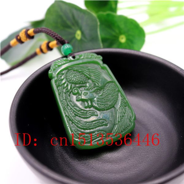 natural green chinese dragon phoenix carved jade couple pendant beads necklace charm jewellery fashion lucky amulet gifts m02, Silver
natural green chinese dragon phoenix carved jade couple pendant beads necklace charm jewellery fashion lucky amulet gifts m02, Silver