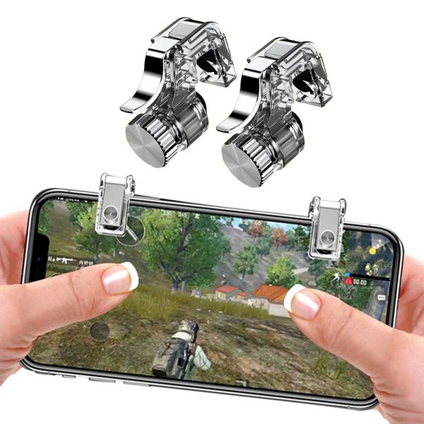 2pcs metal smart phone mobile gaming trigger joystick for pubg mobile gamepad fire button aim key l1r1 shooter pubg controller
2pcs metal smart phone mobile gaming trigger joystick for pubg mobile gamepad fire button aim key l1r1 shooter pubg controller