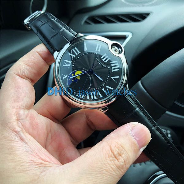designer watches blue ballon fashion calssic luxury watch mechanical automatic wristwatches 47mm 316l steel case black leather strap c9, Slivery;brown
designer watches blue ballon fashion calssic luxury watch mechanical automatic wristwatches 47mm 316l steel case black leather strap c9, Slivery;brown