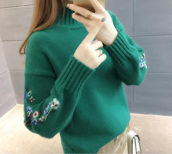 wakeey 2020 embroidered knitted autumn women's turtleneck sweater long sleeve warm pullover femme mujer oversize, White;black
wakeey 2020 embroidered knitted autumn women's turtleneck sweater long sleeve warm pullover femme mujer oversize, White;black