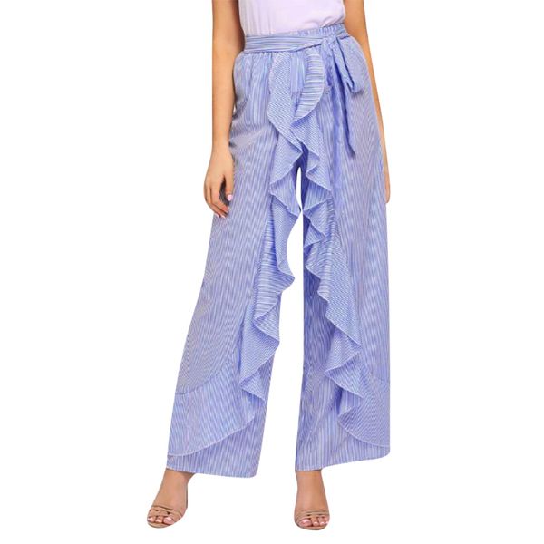 sleeper#401 2019 new fashion women ladies summer striped wide leg high waist pants casual long trousers blue ing, Black;white
sleeper#401 2019 new fashion women ladies summer striped wide leg high waist pants casual long trousers blue ing, Black;white