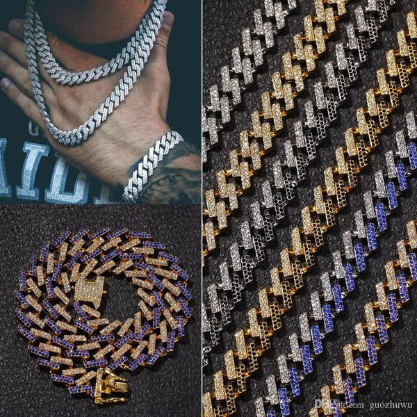 15mm 6 colors luxury designer gold silver hip hop bling diamond cuban link chain necklace for men miami rapper bijoux mens chains jewelry
15mm 6 colors luxury designer gold silver hip hop bling diamond cuban link chain necklace for men miami rapper bijoux mens chains jewelry