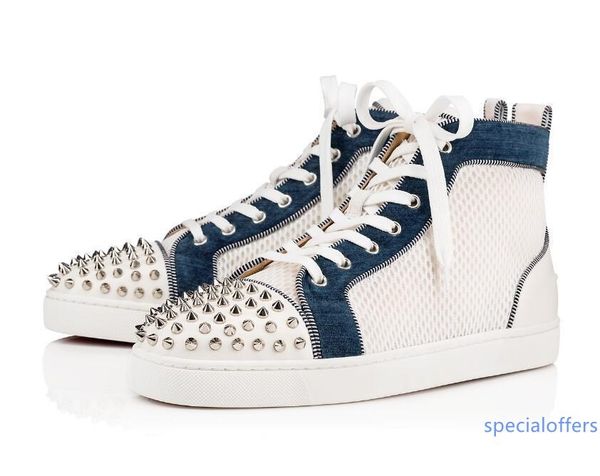 white mesh sneakers red bottom fashion shoes with spikes pik pik orlato men s flat high trainers luxury wedding dress outdoor walking, Black
white mesh sneakers red bottom fashion shoes with spikes pik pik orlato men s flat high trainers luxury wedding dress outdoor walking, Black
