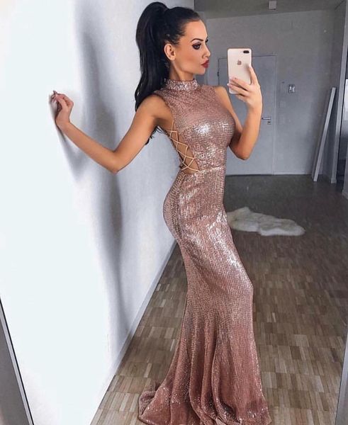 charming high neck evening dress lace sequins mermaid women prom gown robe de soiree custom made, Black;red
charming high neck evening dress lace sequins mermaid women prom gown robe de soiree custom made, Black;red