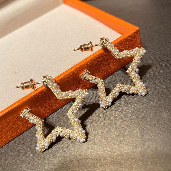 five-pointed star earrings retro rice beads studs irregular star earrings s925 silver needle women gift for party anniversary, Golden
five-pointed star earrings retro rice beads studs irregular star earrings s925 silver needle women gift for party anniversary, Golden