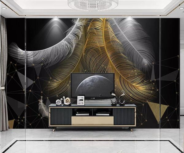 european geometric dark feather wallpaper with black background wall mural p printed wall paper roll for living room custom
european geometric dark feather wallpaper with black background wall mural p printed wall paper roll for living room custom