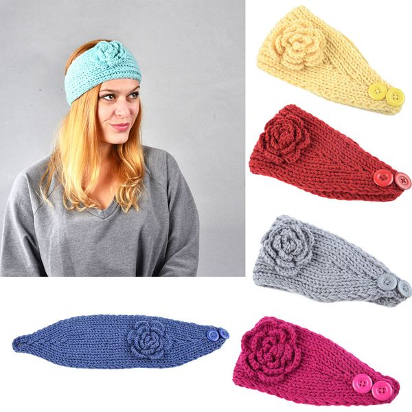 winter warm womens solid headband flower knitted crochet wool hat head wrap hair band wide hair accessories
winter warm womens solid headband flower knitted crochet wool hat head wrap hair band wide hair accessories