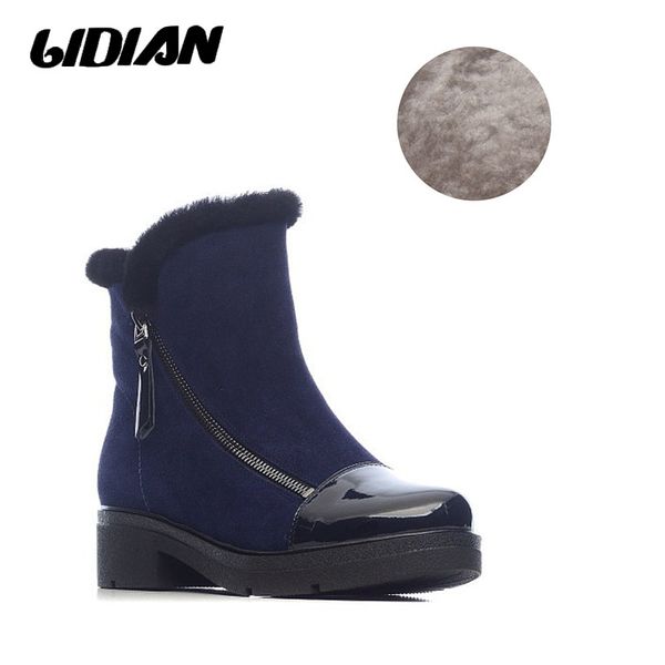 lidian 2018 women blue sheep suede booties winter warm boots wool fur lining and insole zip up collar fur b33, Black
lidian 2018 women blue sheep suede booties winter warm boots wool fur lining and insole zip up collar fur b33, Black