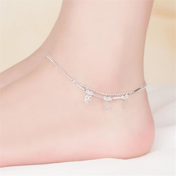 kofsac new 925 sterling silver double chain anklets lucky grass ankle bracelets for women party foot jewelry girl gifts, Red;blue
kofsac new 925 sterling silver double chain anklets lucky grass ankle bracelets for women party foot jewelry girl gifts, Red;blue