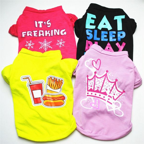 soft puppy dogs clothes cat t-shirt cute pet dog clothes cartoon pet clothing summer shirt casual printed vests for small pets
soft puppy dogs clothes cat t-shirt cute pet dog clothes cartoon pet clothing summer shirt casual printed vests for small pets