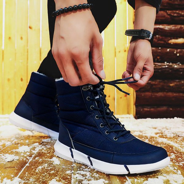 men winter shoes snow boots warm lightweight anti-slip breathable for outdoor o66, Black
men winter shoes snow boots warm lightweight anti-slip breathable for outdoor o66, Black
