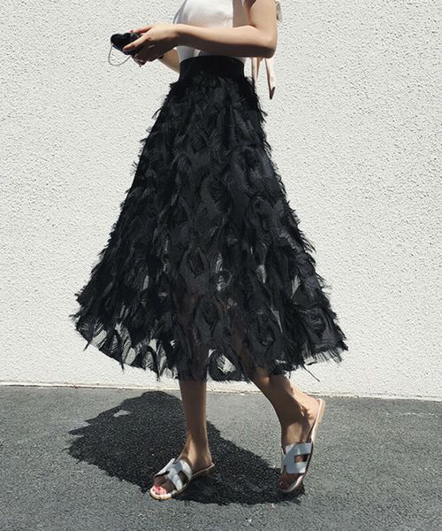 new womens ladies elastic high waist mesh tulle tutu skirt feather tassels dress, Black
new womens ladies elastic high waist mesh tulle tutu skirt feather tassels dress, Black
