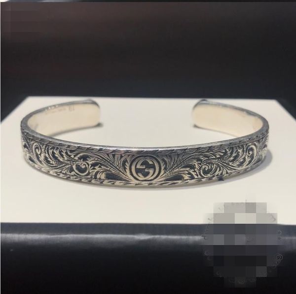 Vintage carving flower 925 terling ilver gg bracelet luxury round cuff de igner wolf bangle men women jewelry brand lover gift
Vintage carving flower 925 terling ilver gg bracelet luxury round cuff de igner wolf bangle men women jewelry brand lover gift