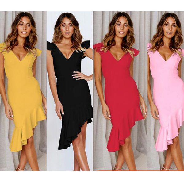 2019 new stylish summer dresses for women elegant fashion casual party prom dress v-neck sleeveless bodycon fishtail mermaid dress a21, Black;gray
2019 new stylish summer dresses for women elegant fashion casual party prom dress v-neck sleeveless bodycon fishtail mermaid dress a21, Black;gray