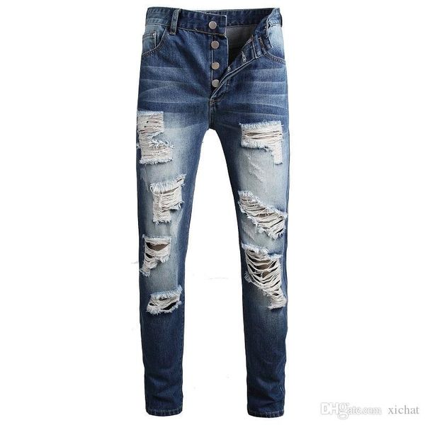 mens distressed ripped skinny jeans fashion designer slim fit washed motocycle denim pants hip hop biker hole trousers jb903, Blue
mens distressed ripped skinny jeans fashion designer slim fit washed motocycle denim pants hip hop biker hole trousers jb903, Blue