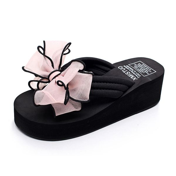 women's fashion bow tie platform wedge thong flip flops sandals,beach sandals, Black
women's fashion bow tie platform wedge thong flip flops sandals,beach sandals, Black