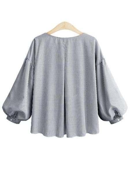 2018 spring new style europe and america large size dress 2 casual stripes bow shirt women's, White
2018 spring new style europe and america large size dress 2 casual stripes bow shirt women's, White