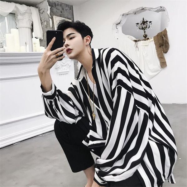 vintage fashion stripe shirts men women couple streetwear hip hop loose casual long sleeve shirts male harajuku dress, White;black
vintage fashion stripe shirts men women couple streetwear hip hop loose casual long sleeve shirts male harajuku dress, White;black