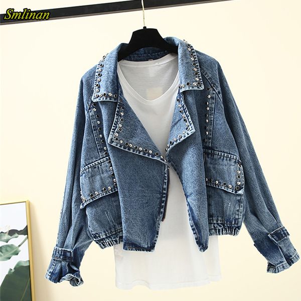 smlinan harajuku streetwear denim jacket coat women spring autumn fashion heavy hand beaded casual vintage jeans coats female, Black;brown
smlinan harajuku streetwear denim jacket coat women spring autumn fashion heavy hand beaded casual vintage jeans coats female, Black;brown
