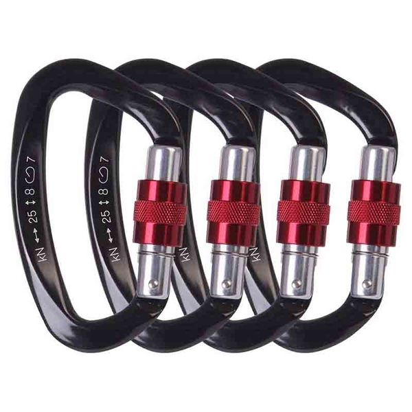 25 kn rock climbing carabiner d shaped forged magnalium locking rock hook with screwgate clip hiking outdoor sports tool
25 kn rock climbing carabiner d shaped forged magnalium locking rock hook with screwgate clip hiking outdoor sports tool