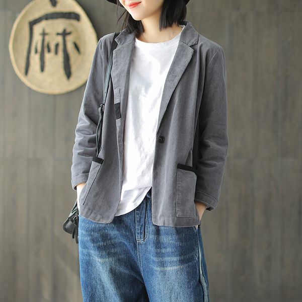 womens corduroy cotton blazer suit outwear jacket solid retro vintage fashion casual for spring autumn az19471529, White;black
womens corduroy cotton blazer suit outwear jacket solid retro vintage fashion casual for spring autumn az19471529, White;black