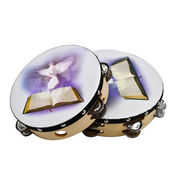 10 inch musical tambourine reflective percussion wooden frame double row metal jingle church band musical instruments gifts
10 inch musical tambourine reflective percussion wooden frame double row metal jingle church band musical instruments gifts