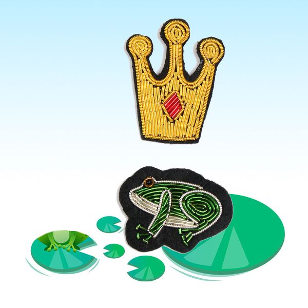 gugutree india silk embroidery frog crown patch animal cartoon patches badges applique patches for clothing sk-40, Black
gugutree india silk embroidery frog crown patch animal cartoon patches badges applique patches for clothing sk-40, Black