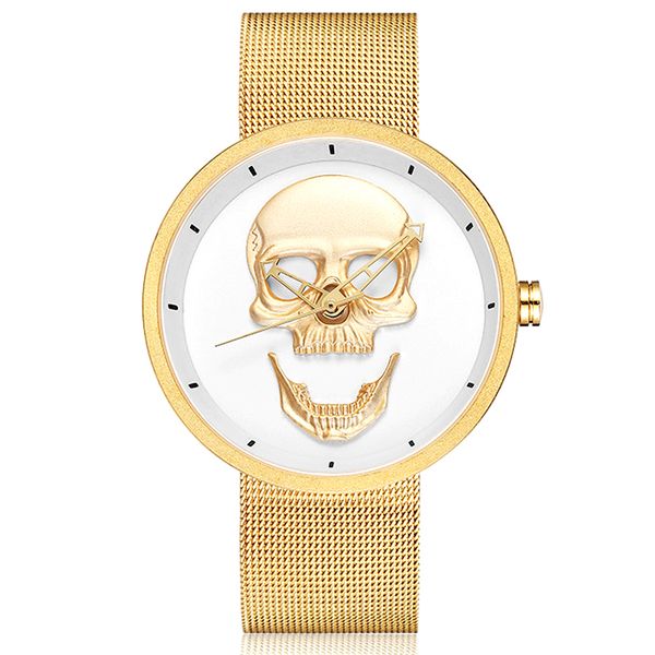 men & women gold black skull watch leather stainless steel couple wristwatch ladies reloj engraved male female clock mexico, Slivery;brown
men & women gold black skull watch leather stainless steel couple wristwatch ladies reloj engraved male female clock mexico, Slivery;brown