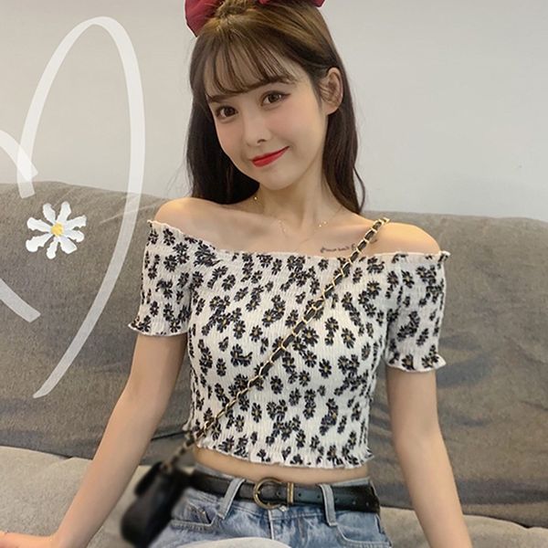 summer girls retro floral slash neck short sleeve blouses women's short sweet chiffon shirt, White
summer girls retro floral slash neck short sleeve blouses women's short sweet chiffon shirt, White