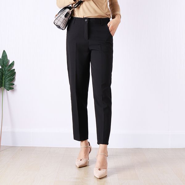 2019 spring office lady capris pants black solid casual straight trousers ankle length femme work pant gray, Black;white
2019 spring office lady capris pants black solid casual straight trousers ankle length femme work pant gray, Black;white