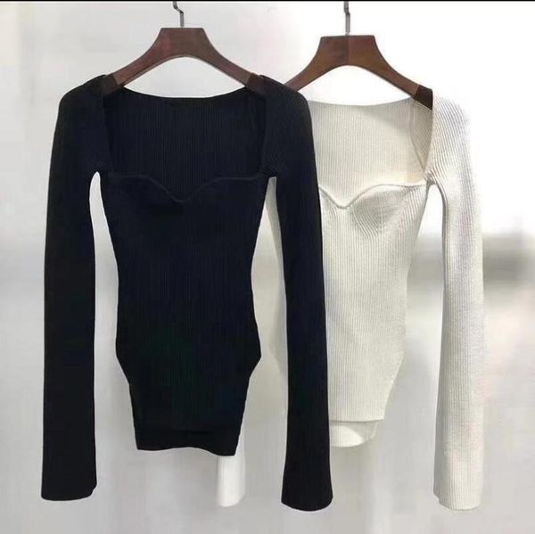 streetwear new spring tight-fit stretch long sleeve knit sweater 2020 fashion ladies undershirt pull femme women knit, White;black
streetwear new spring tight-fit stretch long sleeve knit sweater 2020 fashion ladies undershirt pull femme women knit, White;black