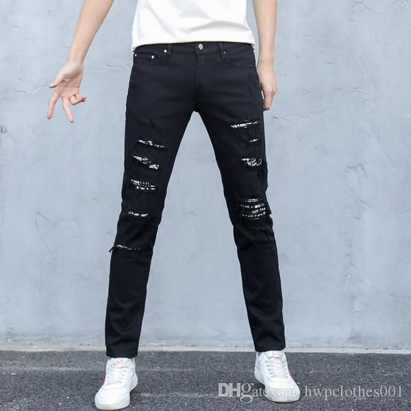2020new hole упругой zipper мужские мужские узкие джинсы мода hot sale мужчина тощий мужской личности мужские брюки бегуны, Blue
2020new hole упругой zipper мужские мужские узкие джинсы мода hot sale мужчина тощий мужской личности мужские брюки бегуны, Blue
