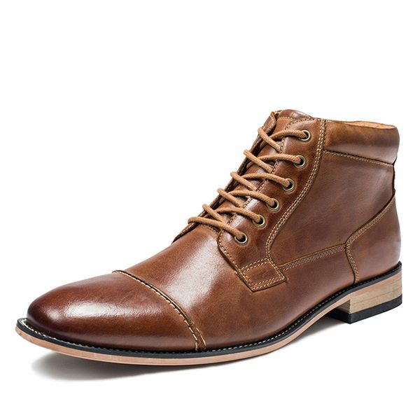 new arrival man comfortable shoes men genuine leather men's casual men shoes lace up working ankle boots male men's boots, Black
new arrival man comfortable shoes men genuine leather men's casual men shoes lace up working ankle boots male men's boots, Black