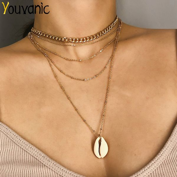 youvanic natural shell pendant chain choker necklace for women boho multi layerd beads long chain necklace jewelry collier 2367, Silver
youvanic natural shell pendant chain choker necklace for women boho multi layerd beads long chain necklace jewelry collier 2367, Silver
