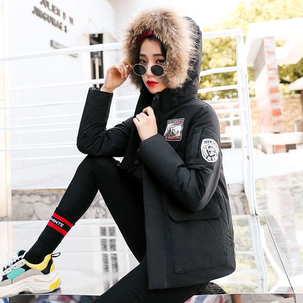 2019 new style winter couple clothes down jacket women's short thick detachable hat korean-style women's coat trend, Black;white
2019 new style winter couple clothes down jacket women's short thick detachable hat korean-style women's coat trend, Black;white