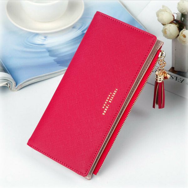 women ladies large multi compartment faux leather long purse, card holder wallet, Red;black
women ladies large multi compartment faux leather long purse, card holder wallet, Red;black