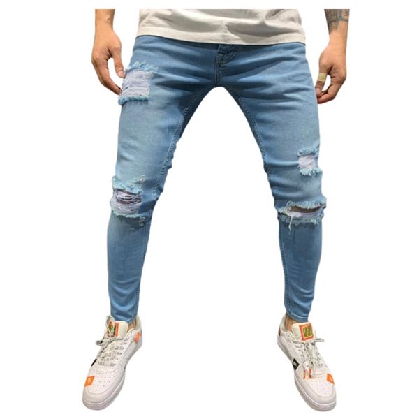 new skinny jeans men streetwear destroyed ripped jeans homme hip hop broken modis male pencil biker tassel patch slim long pants, Blue
new skinny jeans men streetwear destroyed ripped jeans homme hip hop broken modis male pencil biker tassel patch slim long pants, Blue