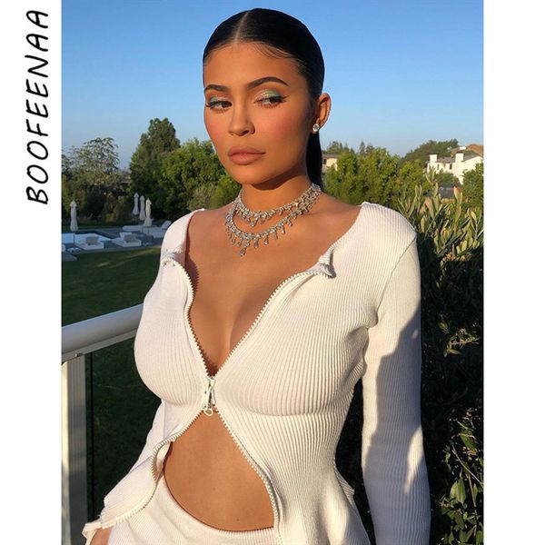 boofeenaa zipper fitted cardigan ribbed knitted sweater women fall winter clothes 2019 long sleeve kyliejenner c76az58, White
boofeenaa zipper fitted cardigan ribbed knitted sweater women fall winter clothes 2019 long sleeve kyliejenner c76az58, White