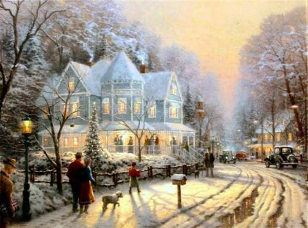 thomas kinkade holiday gathering home decor handpainted &hd print oil painting on canvas wall art canvas pictures 200130
thomas kinkade holiday gathering home decor handpainted &hd print oil painting on canvas wall art canvas pictures 200130
