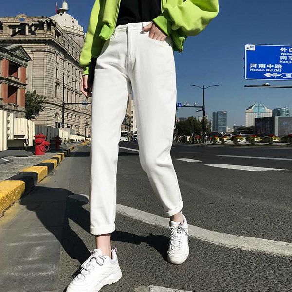 fashion cotton jeans for women high waist harem straight jeans spring 2020 new plus size women denim pants, Blue
fashion cotton jeans for women high waist harem straight jeans spring 2020 new plus size women denim pants, Blue