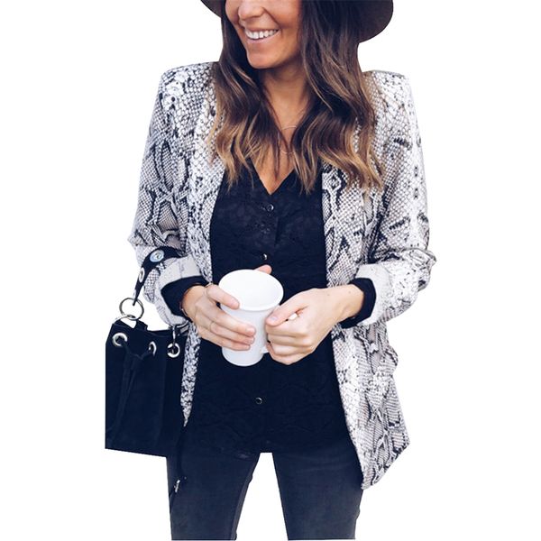 leopard snake print blazer women office lady casual suits & blazer 2019 spring summer fashion long sleeve pocket blazers jackets, White;black
leopard snake print blazer women office lady casual suits & blazer 2019 spring summer fashion long sleeve pocket blazers jackets, White;black