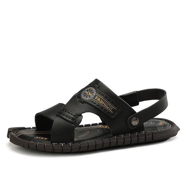 outdoor casual slippers summer mens genuine leather sandals fashion street trend retro men shoes flat dual-use soft men footwear, Black
outdoor casual slippers summer mens genuine leather sandals fashion street trend retro men shoes flat dual-use soft men footwear, Black