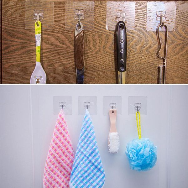 50pcs transparent hangers self adhesive wall hooks storage holders in bathroom kitchen stick on door hooks for keys towels
50pcs transparent hangers self adhesive wall hooks storage holders in bathroom kitchen stick on door hooks for keys towels