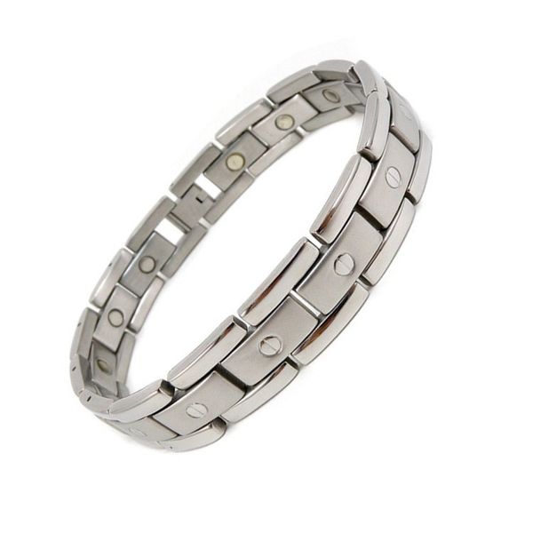 european and american fashion men stainless steel magnet bracelet stainless steel bracelet, Black
european and american fashion men stainless steel magnet bracelet stainless steel bracelet, Black
