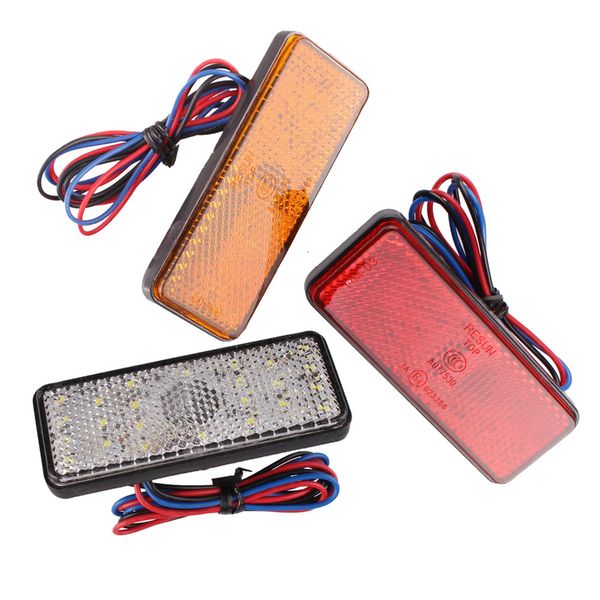 

12v led reflector rear tail brake smarker light truck lorry trailer suv rv 2pc