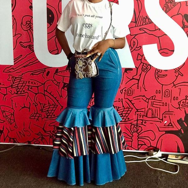 2019 new spring women blue high waist flare bell bottoms ladies stretching jeans fashion wide leg denim trousers
2019 new spring women blue high waist flare bell bottoms ladies stretching jeans fashion wide leg denim trousers