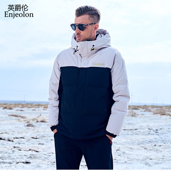 enjeolon 2019 зимняя куртка мужчины parka густой теплый с капюшоном белая утка вниз contrast color man утепленная куртка мужчин плюс размер, Black
enjeolon 2019 зимняя куртка мужчины parka густой теплый с капюшоном белая утка вниз contrast color man утепленная куртка мужчин плюс размер, Black