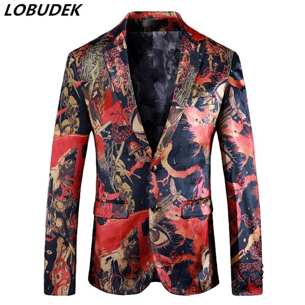 британский стиль velvet printed vintage slim fit blazer мужчины ночной этап мужской пиджак пиджаки свадеб пром blazer 5xl, White;black
британский стиль velvet printed vintage slim fit blazer мужчины ночной этап мужской пиджак пиджаки свадеб пром blazer 5xl, White;black