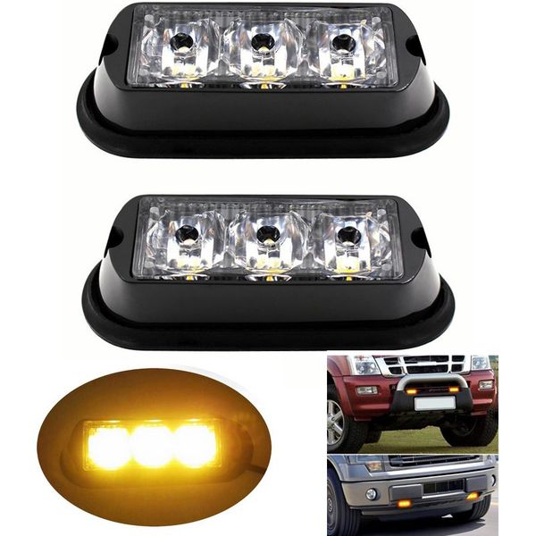 2pcs 3-led strobe light yellow waterproof emergency flash turn signal side warning light for suv pickup truck
2pcs 3-led strobe light yellow waterproof emergency flash turn signal side warning light for suv pickup truck